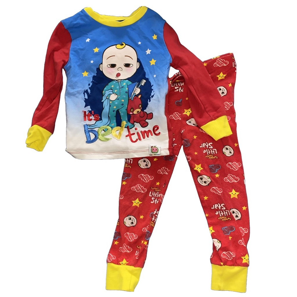 Boys Cocomelon Pajama Set Size 4 Red Blue